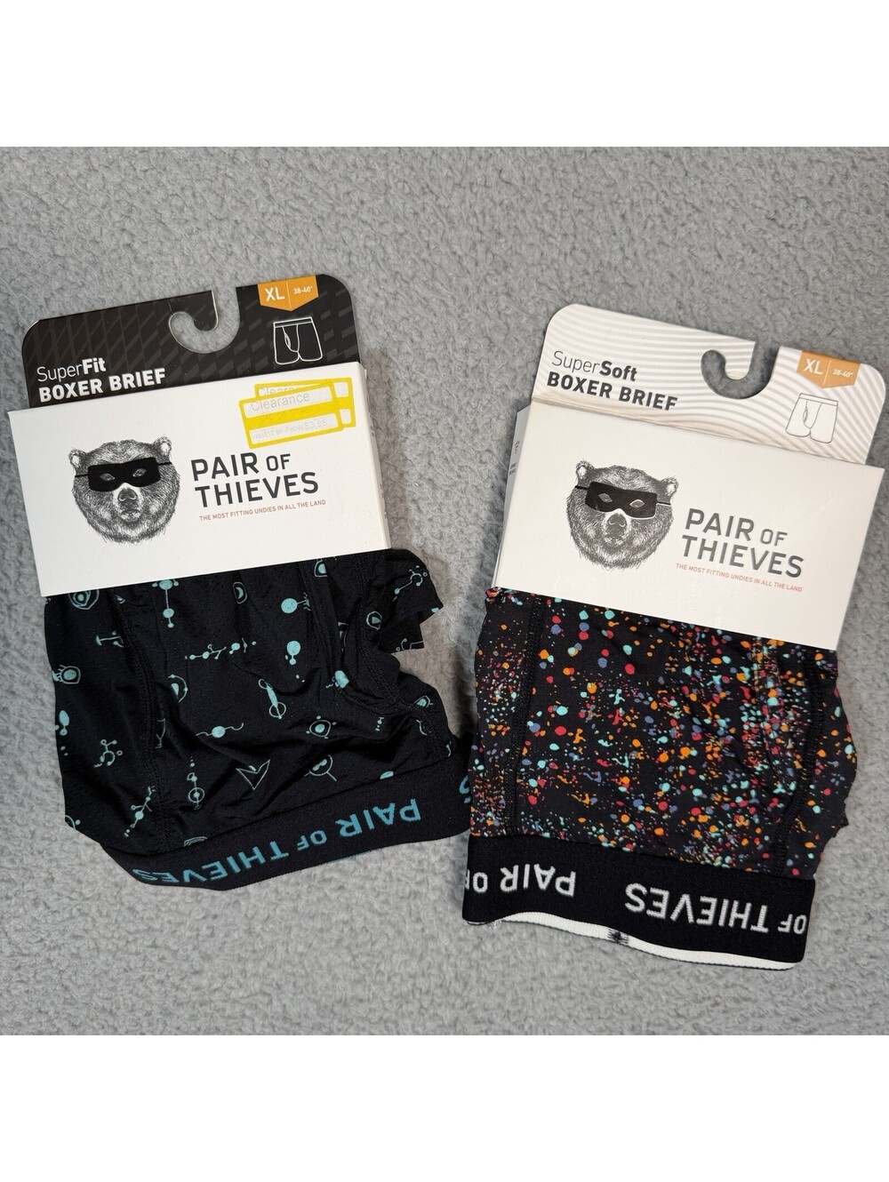 2 Pairs Men's Pair of Thieves Boxer Brief Super Soft Underwear Sz: XL 38-40